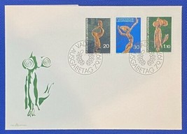 ZAYIX 1972 Liechtenstein Cover Mi567-9 / Sc 506-08 FDC Art Sculpture 011... - £1.79 GBP