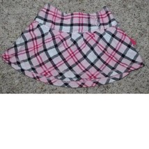 Girls Skirt Sonoma Plaid Pink Elastic Waist Lightweight Flannel Jeweled-size 5 - £7.03 GBP