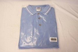 Men Light Blue Polo Short Sleeve 2X Shirt HPI Direct  - £9.17 GBP