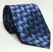 Gino Pompell Men Dress Tie Blue 3.75&quot; wide 61&quot; long Polyester - £5.68 GBP