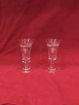 Jägermeister Cordial Shot Glass Liqueur Fluted Footed VTG 2CL Clear  - $17.82