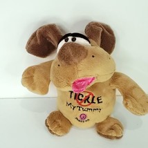 Dan Dee Tickle My Tummy Brown Puppy Dog Laughing Giggling and MOVING 8&quot; ... - £17.36 GBP