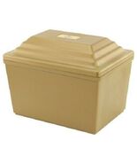 Large/Adult Gold Polymer Single Funeral Cremation Urn Burial Vault - $124.95