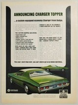 1971 Print Ad Dodge Charger Topper with White Vinyl Top  - £6.44 GBP