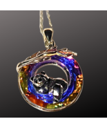 Panda Necklace 925 Sterling Silver with Chain Box and Cloth - $33.94 CAD