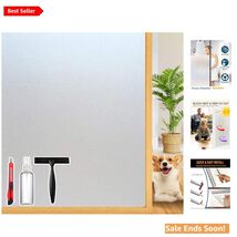 Decorative Frosted Window Privacy Film - Reusable &amp; Adjustable, 23.6” x ... - $52.42