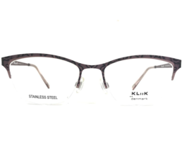KLiik Petite Eyeglasses Frames 681 M209 Purple Cat Eye Half Rim 49-17-135 - £58.22 GBP