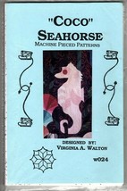 Seahorse Coco W024 Machine Pieced Quilt Patterns Virginia Walton 1992 - $13.73