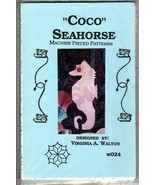 Seahorse Coco W024 Machine Pieced Quilt Patterns Virginia Walton 1992 - £10.94 GBP