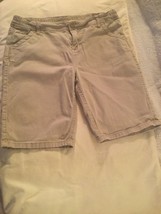 Size 8 1/2 Justice shorts uniform khaki flat front Girls - £11.00 GBP