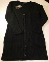 Westbound Women&#39;s Ladies Long Sleeve Long Sweater Cardigan Black M medium NWT - £20.21 GBP