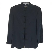 Womens Size 10 Patrick Collection Navy Blue Vintage Pure Silk Lightweight Jacket - £32.71 GBP