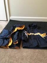 2 Oshkosh BGosh Baby Boys Blue Gold Jacket Zip Up Size 12 Months - £28.66 GBP