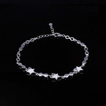 Sexy CZ 925 Sterling Silver Bracelet for Girls in platinum finish - £26.19 GBP