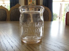 Vintage Consumers Dairy Co. Union City NJ Half Pint Clear Glass Jar Tint MTC - £11.62 GBP