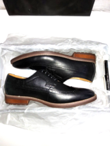 Steve Madden Leather Black wingtip  Oxford Dress Shoes  10.5 New in Box - £69.73 GBP