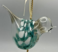 Vintage  Art Glass Bird Blue White U257/1Bird - £31.89 GBP