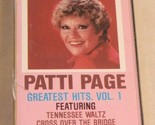 Patti Page Cassette Tape Greatest Hits Volume One CAS1 - $5.93