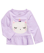 First Impressions Infant Girls Caticorn Peplum Hem T-Shirt,Lavendula,3-6... - £12.45 GBP