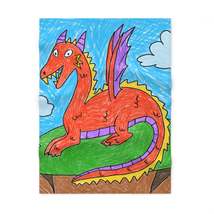 Fierce Dragon Medieval Soft Fleece Baby Blanket - £16.70 GBP