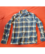 Patagonia Worn Wear Men&#39;s Long-Sleeved Flannel Organic Shirt Cotton -Siz... - $21.77