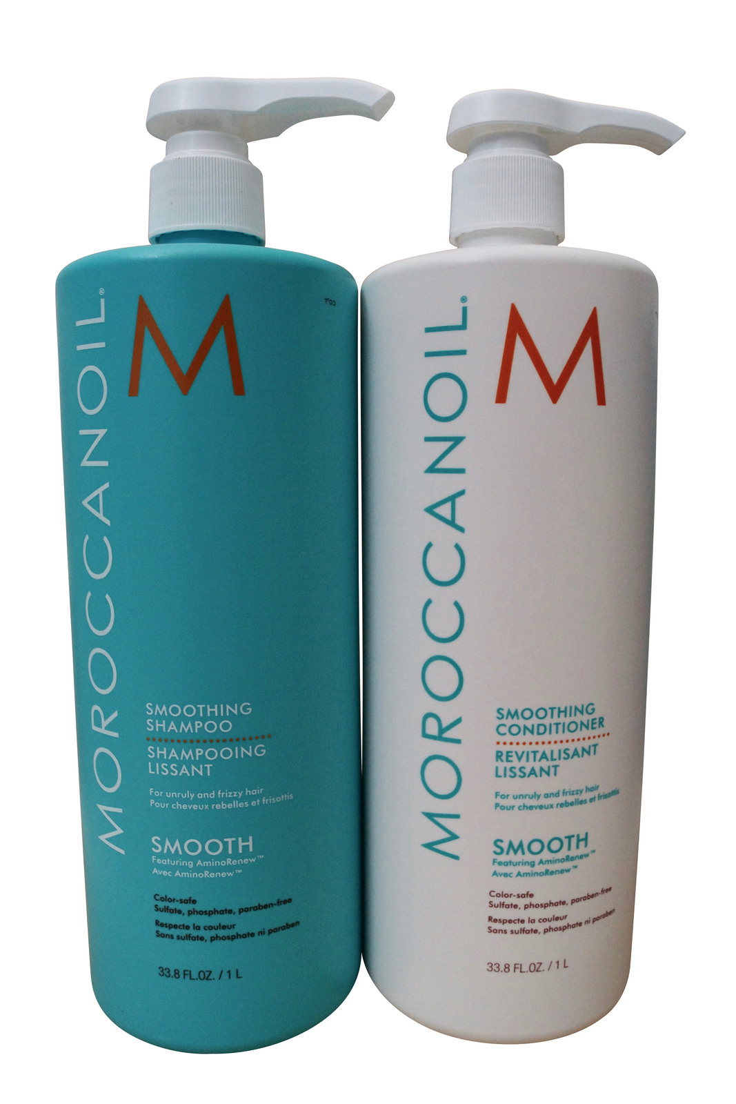 Moroccanoil Smoothing Shampoo & Conditioner Set Unruly & Frizzy Hair 33.8 oz. - $85.76