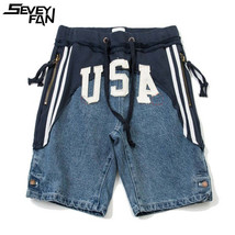 USA Drawstring Jeans Shorts - £46.82 GBP
