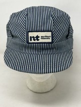 VTG Snapback Train Conductor Engineer Hat Striped Railroad NT Northern T... - £15.52 GBP