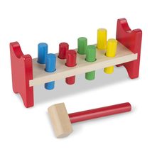 Melissa &amp; Doug Deluxe Wooden Pound-A-Peg Toy With Hammer - FSC Certified - £9.35 GBP
