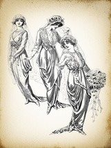 11605.Decoration Poster.Room wall art design.Victorian dress.Wedding planner - £12.86 GBP+