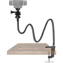 25 Inch Webcam Stand for Logitech - Desk Jaw Clamp with Flexible Gooseneck Stand - £7.22 GBP