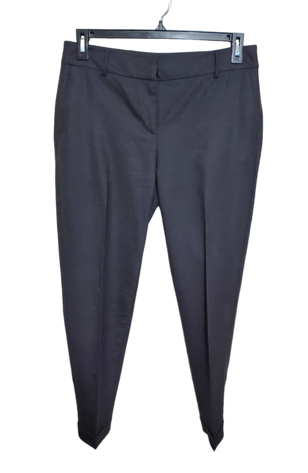 Primary image for Eileen Fisher 10 Medium Gray Cropped High Rise Wool Blend Trouser Dress Pants 