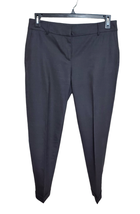 Eileen Fisher 10 Medium Gray Cropped High Rise Wool Blend Trouser Dress Pants  - £35.54 GBP