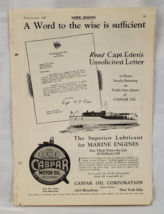 1927 BOAT ADVERTISING PAGES MARINE ENGINE YACHT NAUTICAL ANTIQUE VINTAGE... - £18.06 GBP