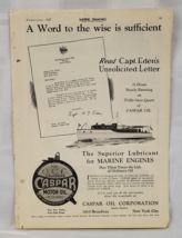 1927 BOAT ADVERTISING PAGES MARINE ENGINE YACHT NAUTICAL ANTIQUE VINTAGE... - $22.99