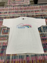 Vintage Fruit of the Loom Single Stitch T Shirt Neon Colors EMMAUS DE CO... - $15.80