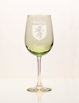 Duffey Irish Coat of Arms Green Wine Glass - £54.65 GBP