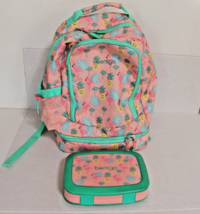 Bentgo Lunch Bag Backpack Kids Tropical Bento Box Style Teal Coral/Pink ... - £16.24 GBP