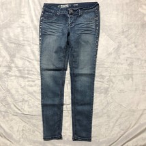 Mossimo Jeggings Juniors 11 Blue Denim Studded Jeans - £11.68 GBP