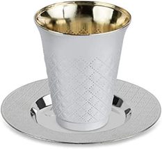 Nicole Fantini Decor Kiddush/kiddish Cup and Saucers  Premium Quality P... - $9.31