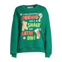 Wound Up Graphics Juniors’ Looking Like A Snack Xmas Sweatshirt Green Sz... - £15.99 GBP