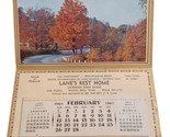 Vtg 1961 Folding Advertising Calendar Lane&#39;s Rest Home Wichita Falls Kan... - $16.78