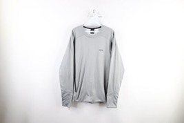 Vintage Oakley Mens Large O Logo Brushed Fleece Lined Crewneck Sweatshirt Gray - £38.80 GBP
