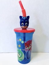 Zak Designs BPA Free PJ Masks Catboy 15oz Buddy Travel Tumbler W/Lid &amp; Straw - £6.35 GBP