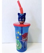 Zak Designs BPA Free PJ Masks Catboy 15oz Buddy Travel Tumbler W/Lid &amp; S... - £6.22 GBP