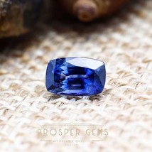 1.12CT, Natural Blue Sapphire Gemstone, Cushion Cut, 7x5mm - September Birthston - £43.96 GBP