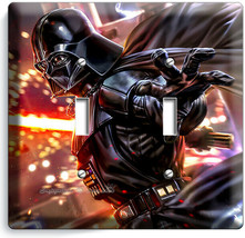 Dark Side Darth Vader Flame Sword Star Wars 2 Gang Light Switch Plate Room Decor - £9.34 GBP