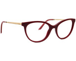 Prada Eyeglasses VPR 17W TY7-1O1 Bordeaux/Gold Cat Eye Frame Italy 53[]1... - $249.99