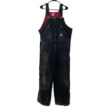 Carhartt Vintage Black Bib Overalls Mens Size 40x30 R38 Distressed Lined... - $72.00