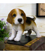 Realistic Tri Color Beagle Dog Figurine 7.75&quot;L Beagles Puppy Dogs Pet Me... - £19.74 GBP